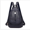 Zipper Women Leather Backpacks