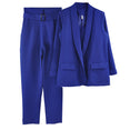 Ladies Solid 3 Pieces Set Slim Blazer