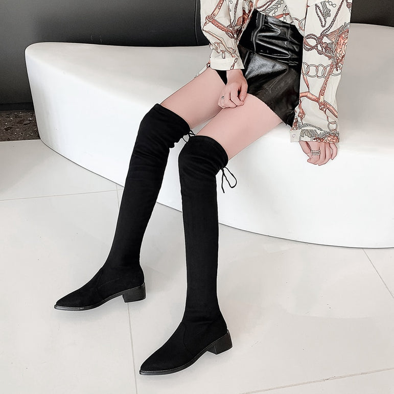 Autumn Winter lady Thigh High Boots