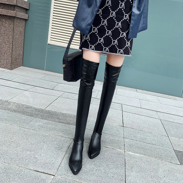 Autumn Winter lady Thigh High Boots