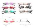 Fire Flame Sunglasses Women Men Rimless