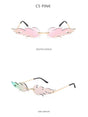 Fire Flame Sunglasses Women Men Rimless