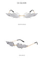 Fire Flame Sunglasses Women Men Rimless