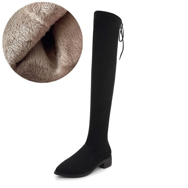 Autumn Winter lady Thigh High Boots