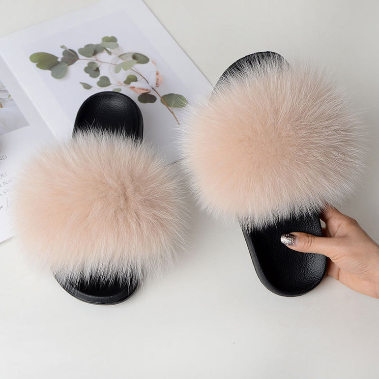 Flip Flop Women Fur Slipper