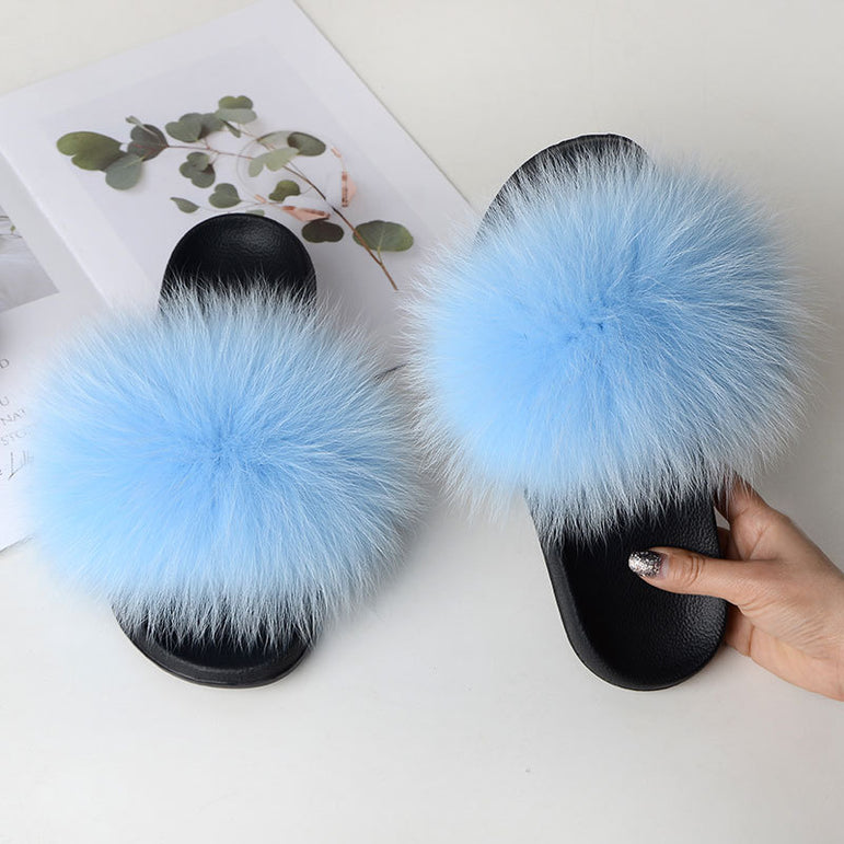 Flip Flop Women Fur Slipper