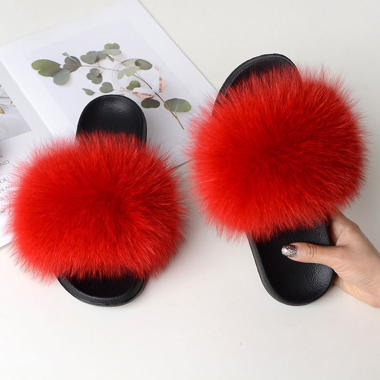 Flip Flop Women Fur Slipper