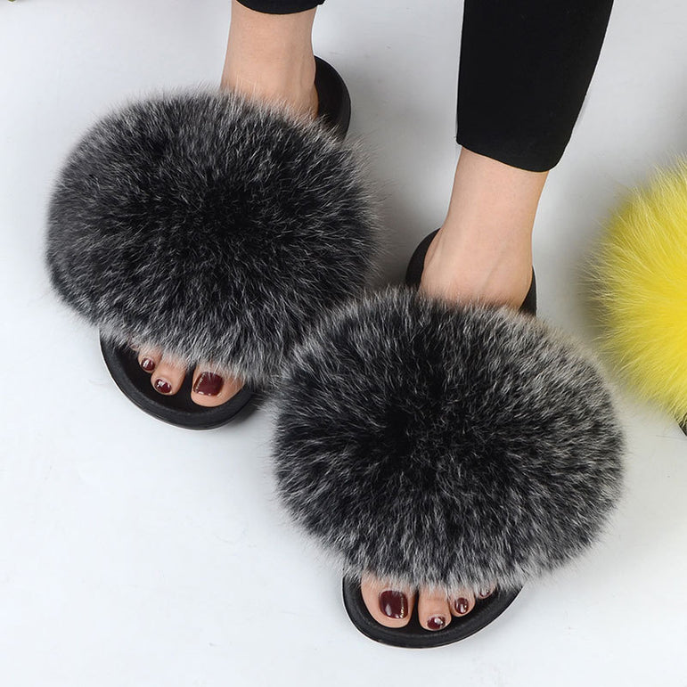 Flip Flop Women Fur Slipper