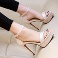 Platform sandals peep toe high heels