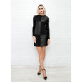 Vintage Leather Patchwork Elegant Dress