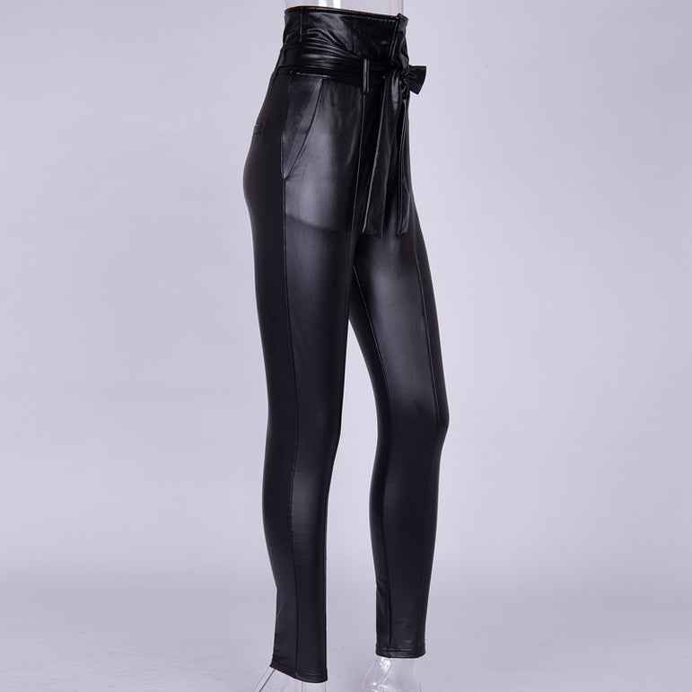 Black Belt High Waist Pencil Pant