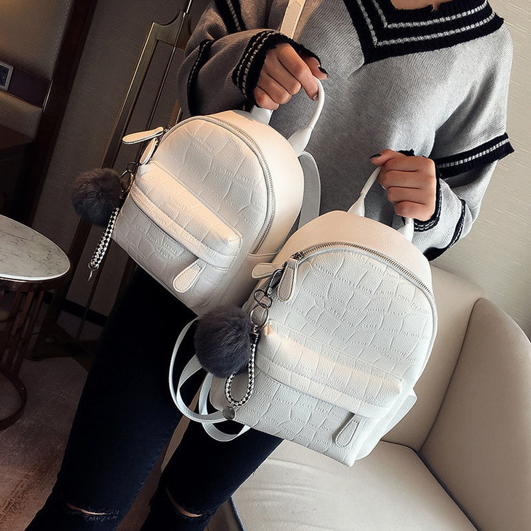 PU Leather Cute Small Backpack