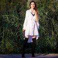 Flock Leather Women Over The Knee Boots