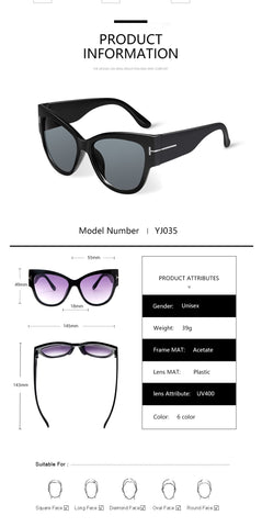 Luxury  Brand Sunglasses Women Design