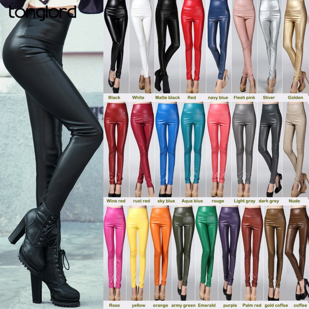 LeatherThin Velvet Pants Female Sexy