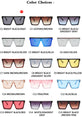 Flat Top Sunglasses Women Brand Designer Square Shades