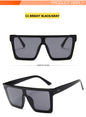 Flat Top Sunglasses Women Brand Designer Square Shades