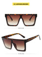 Flat Top Sunglasses Women Brand Designer Square Shades