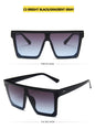 Flat Top Sunglasses Women Brand Designer Square Shades