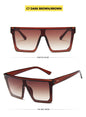 Flat Top Sunglasses Women Brand Designer Square Shades