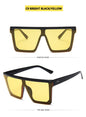 Flat Top Sunglasses Women Brand Designer Square Shades