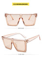 Flat Top Sunglasses Women Brand Designer Square Shades