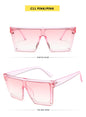 Flat Top Sunglasses Women Brand Designer Square Shades