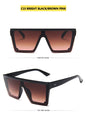 Flat Top Sunglasses Women Brand Designer Square Shades