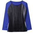 Leather Shirt Tops Ladies Casual