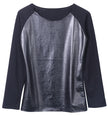 Leather Shirt Tops Ladies Casual