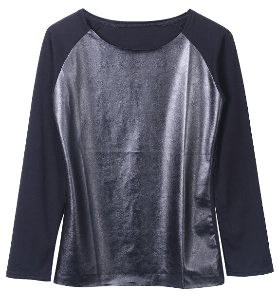 Leather Shirt Tops Ladies Casual