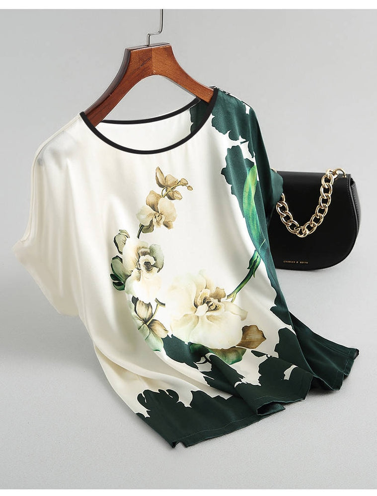 Women Silk Satin Blouses Casual