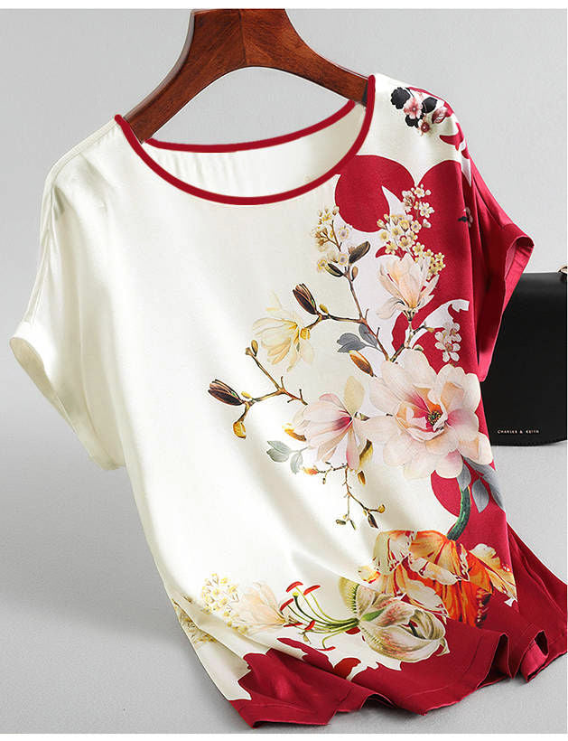 Women Silk Satin Blouses Casual