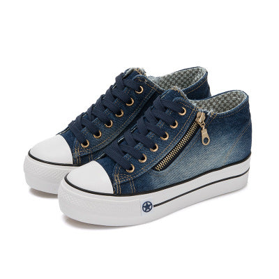 Tenis Feminino Comfy Canvas Shoes Ladies Lace Up Trainers