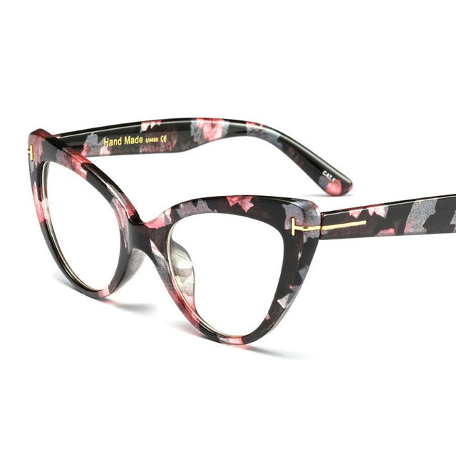 High Quality Transparent  Women Cat Eye Eyeglasses