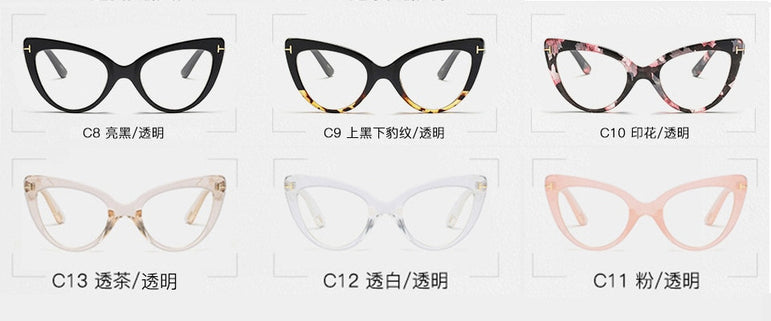 High Quality Transparent  Women Cat Eye Eyeglasses