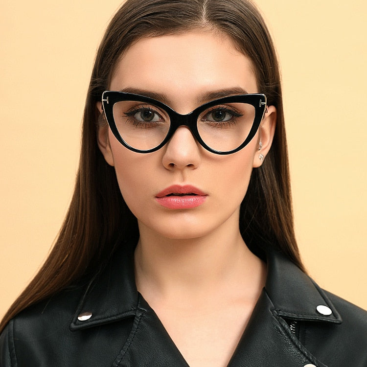 High Quality Transparent  Women Cat Eye Eyeglasses