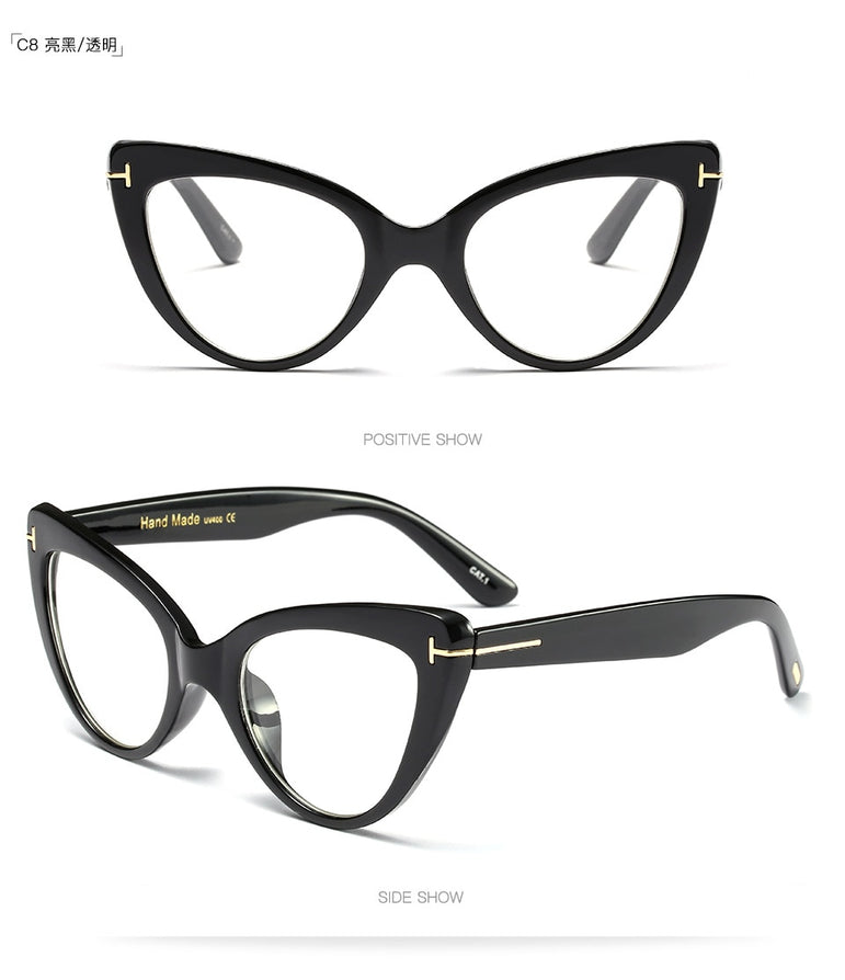 High Quality Transparent  Women Cat Eye Eyeglasses