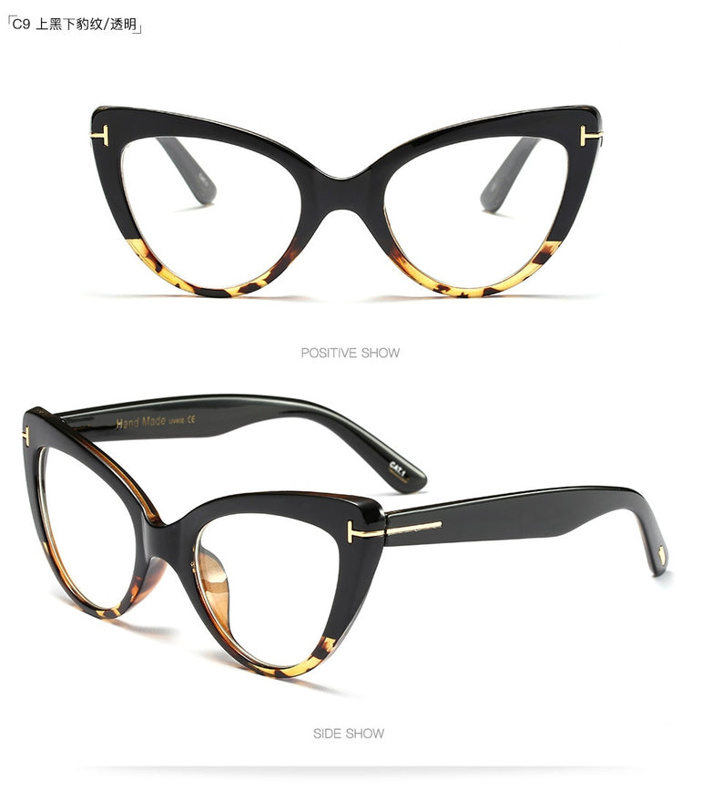 High Quality Transparent  Women Cat Eye Eyeglasses