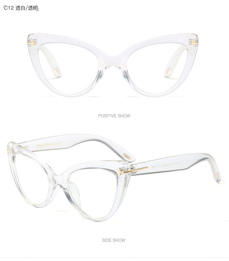 High Quality Transparent  Women Cat Eye Eyeglasses