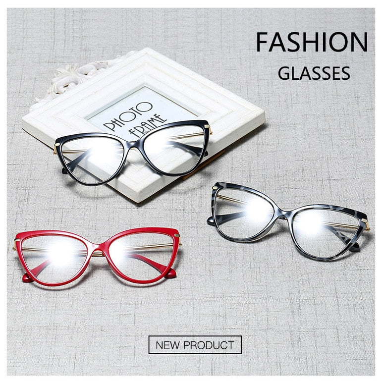 Transparent  Women Cat Eye Eyeglasses