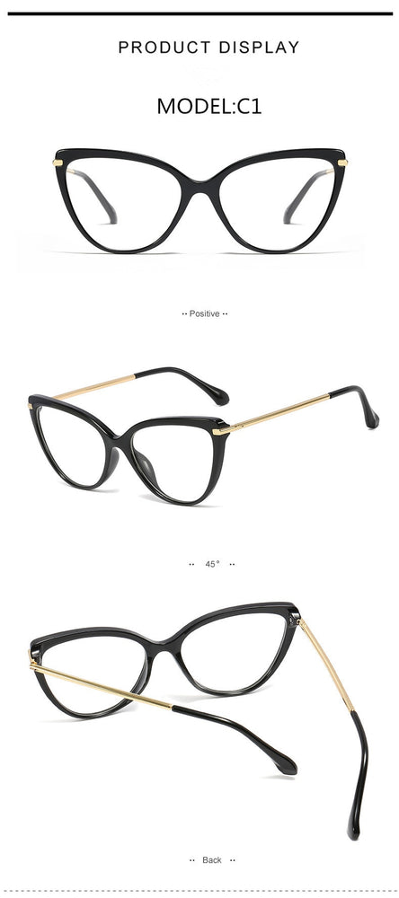 Transparent  Women Cat Eye Eyeglasses