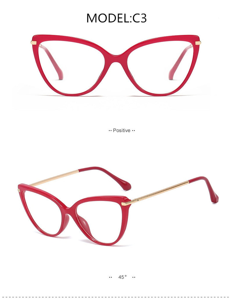 Transparent  Women Cat Eye Eyeglasses