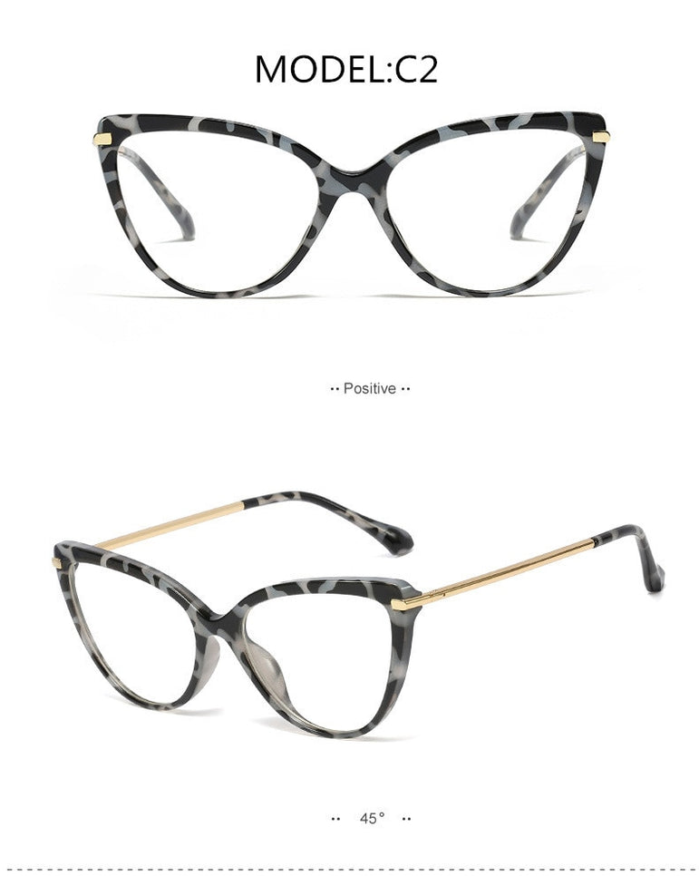 Transparent  Women Cat Eye Eyeglasses