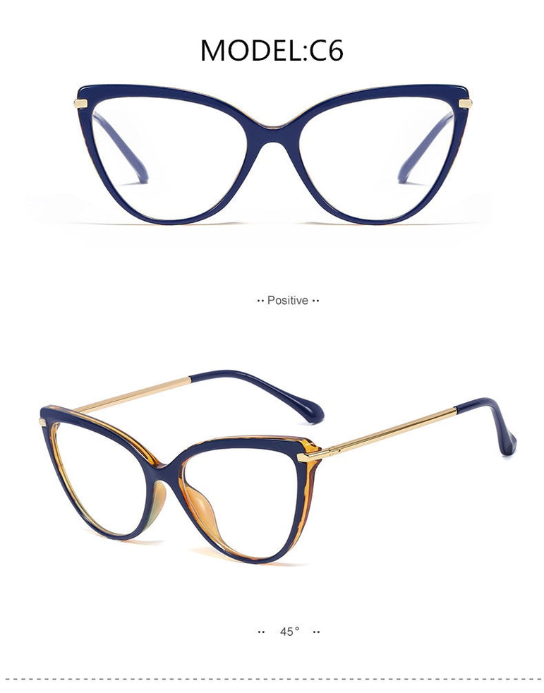 Transparent  Women Cat Eye Eyeglasses