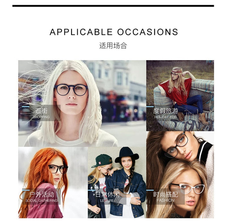 Transparent  Women Cat Eye Eyeglasses