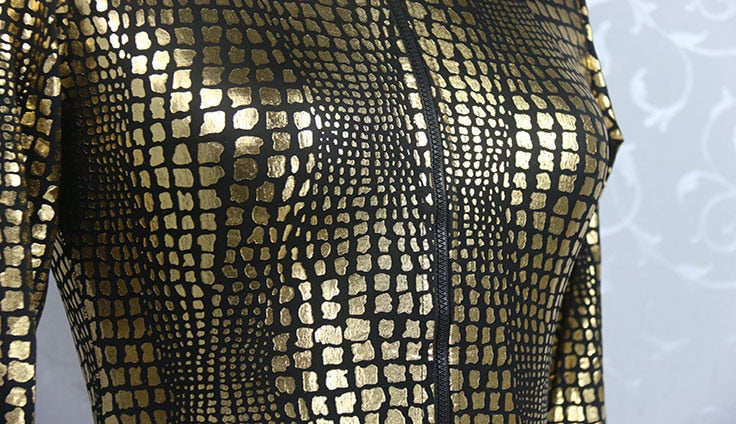 Leather Sexy Metal Snake Skin