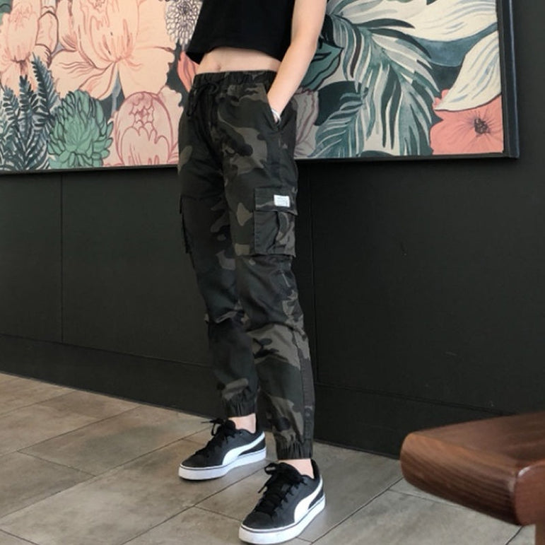 Camouflage Cargo Pants Women Casual