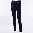 Legging pants women zipper fold pencil