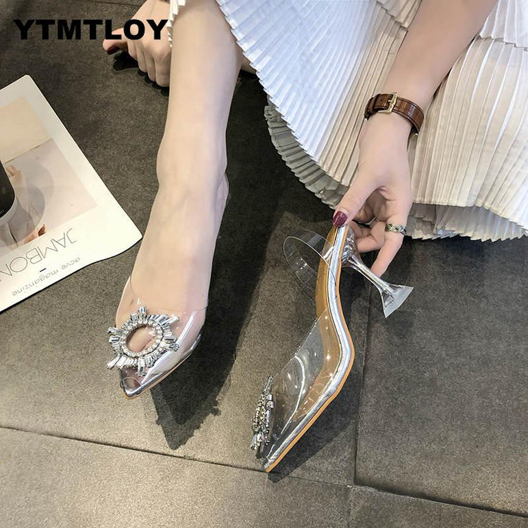 Luxury Transparent High Heels Sexy Pointed